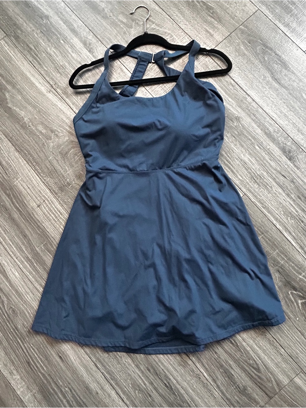 HALARA Teal Blue Fit-and-Flare Mini Dress - Picture 9 of 11